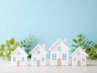 住まいや資産形成を連想させる家のコンセプト画像