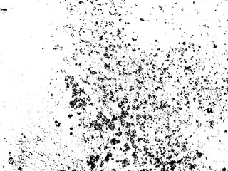 Grunge background black and white. Texture of chips, cracks, scratches, scuffs, dust, dirt .Vector pattern of cracks, chips, scuffs. Abstract vintage surface isolated on white background.EPS10.