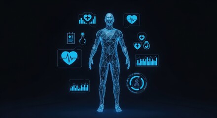 Digital human body and health data interface