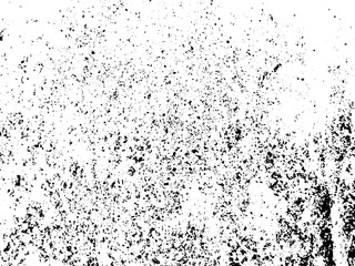 Grunge background black and white. Texture of chips, cracks, scratches, scuffs, dust, dirt .Vector pattern of cracks, chips, scuffs. Abstract vintage surface isolated on white background.EPS10.