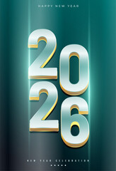happy new year 2026 wishes poster for social media