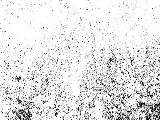 Grunge background black and white. Texture of chips, cracks, scratches, scuffs, dust, dirt .Vector pattern of cracks, chips, scuffs. Abstract vintage surface isolated on white background.EPS10.