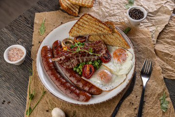 Full english breakfast meal