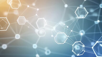 Blue hexagonal molecular network creating scientific innovation atmosphere perfect for chemistry technology and research content - Powered by Adobe