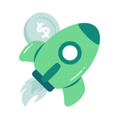 Editable design icon of financial startup 