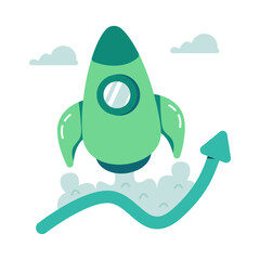 Editable design icon of business startup 