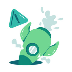 Perfect design icon of startup failure 