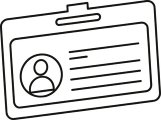 Identity Card Badge Personal Identification Access Vector Icon
