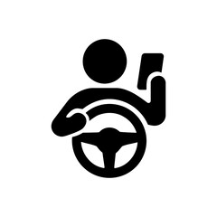 Distracted Driving Behavior Icon