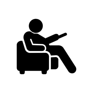 Sedentary Lifestyle TV Addiction Icon