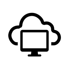 An outlined cloud monitor icon illustrating lightweight observation tools for cloud services, supporting rapid diagnostics, continuous insights and operational awareness for scalable distributed app