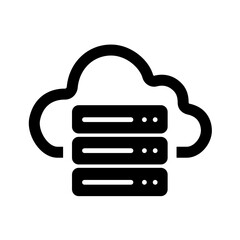 An outlined cloud server icon that highlights virtualized compute layers, enabling optimized resource distribution, automated scaling, efficient operation of cloud native workloads across environment