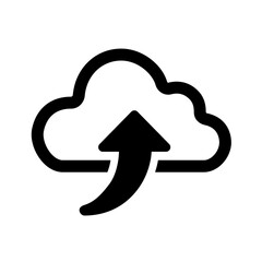 An outlined cloud upload icon representing lightweight data transfer, enabling efficient syncing, flexible migration, and structured storage operations across diverse cloud environments.