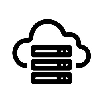 An outlined cloud server icon that highlights virtualized compute layers, enabling optimized resource distribution, automated scaling, efficient operation of cloud native workloads across environment