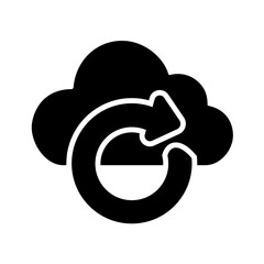 Cloud refresh icon symbolizing renewal, update cycles, system resets, and continuous synchronization across cloud services for stable digital operations.