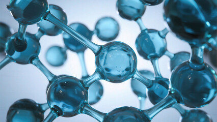 Blue molecular structure