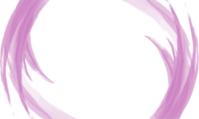 紫の水彩ブラシ円形フレーム（ベクター背景） /Purple Watercolor Brush Circle Frame Vector