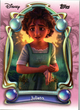 Hamburg, Germany - 12062025: A detailed photo scan of a random Disney trading card from the 2025 topps Wonder series. Character card.
