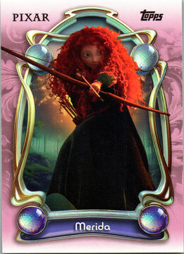 Hamburg, Germany - 12062025: A detailed photo scan of a random Disney trading card from the 2025 topps Wonder series. Character card.