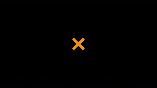 Orange X Stock Illustration