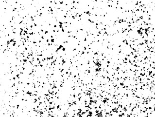 Grunge background black and white. Texture of chips, cracks, scratches, scuffs, dust, dirt .Vector pattern of cracks, chips, scuffs. Abstract vintage surface isolated on white background.EPS10.
