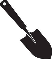silhouette vector art of trowel