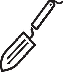 silhouette vector art of trowel