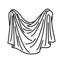Draped Fabric Outline Illustration