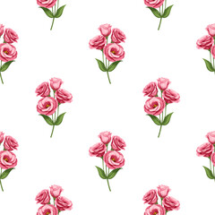 Flower vector seamless pattern illustration floral background 
