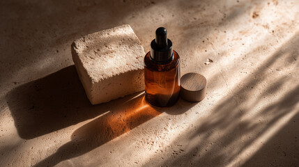 Minimal Skincare Product Shot With Shadows 