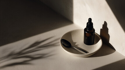 Minimal Skincare Product Shot With Shadows 