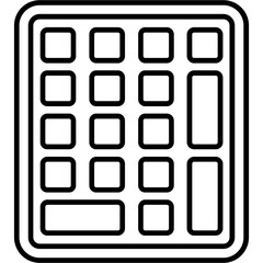 Numeric Keypad Outline Icon
