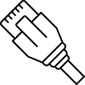 Ethernet Cable Outline Icon