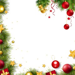 christmas frame with balls