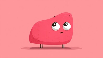 Understanding Fatty Liver With a Sad Liver Character Illustrating Health Issues Related to Excess Fat Storage