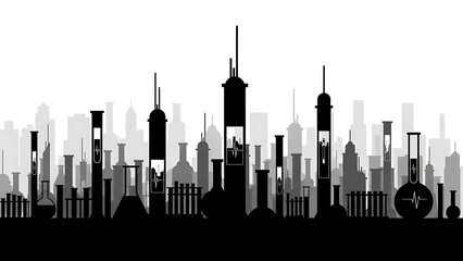 Happy new year 2026: science and technology celebration silhouette