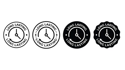 Ensure long lasting performance with these durable clock icons for your products or services