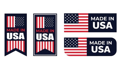 Show your American pride with these versatile Made in USA labels for your product branding and patriotic campaigns