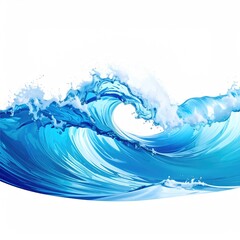Ocean wave, blue water, white foam