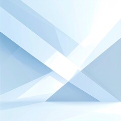 Abstract light-blue geometric shapes.  A light, airy, architectural design using overlapping, translucent planes and angles.  Soft light creates depth and visual interest