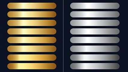 Elegant gold and silver gradient banners for modern website design and sophisticated marketing materials