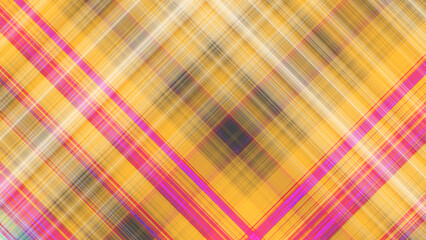 Yellow and Pink Diagonal Plaid Pattern Abstract Background