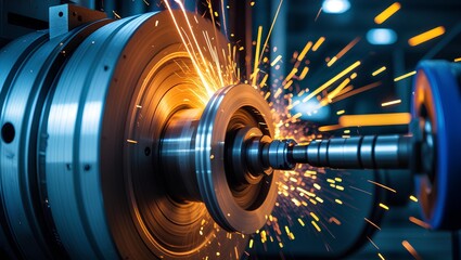 CNC Metal Machining with Sparks &ndash; Precision Manufacturing and Industrial Engineering