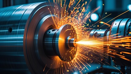 CNC Metal Machining with Sparks &ndash; Precision Manufacturing and Industrial Engineering