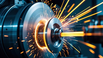 CNC Metal Machining with Sparks &ndash; Precision Manufacturing and Industrial Engineering