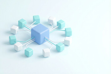 Digital cube network with data connections