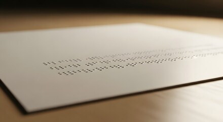 Braille patterns highlighted in a serene minimal close-up view
