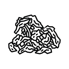 Pile of Dried Apricots Outline Icon