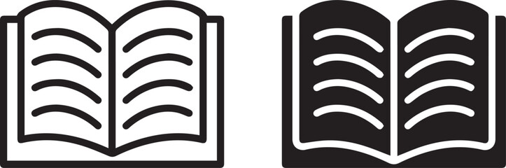 Open book icon vector illustration open book sign and symbol. ebook icon 