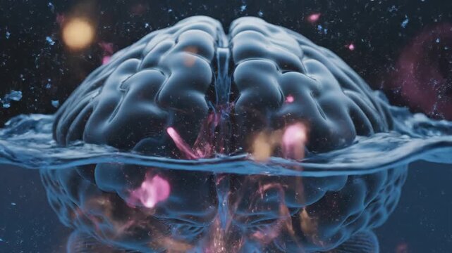 Surreal REM Sleep Brain Wave Fluid Simulation